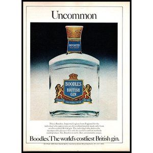 1978 Boodles British Gin Vintage Print Ad Uncommon World's Costliest Wall Art